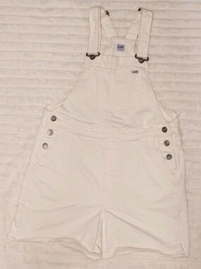 Lee Cream Denim Short Overalls